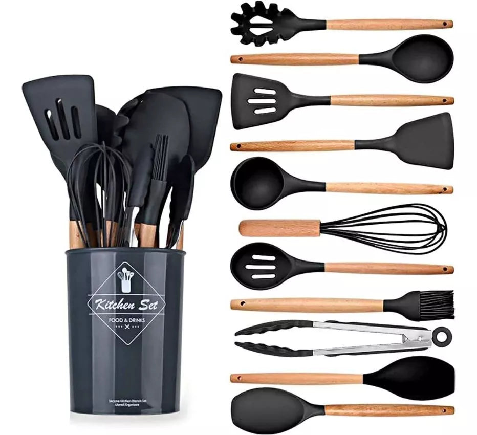 Genérica Silicone set 12 utensilios resi