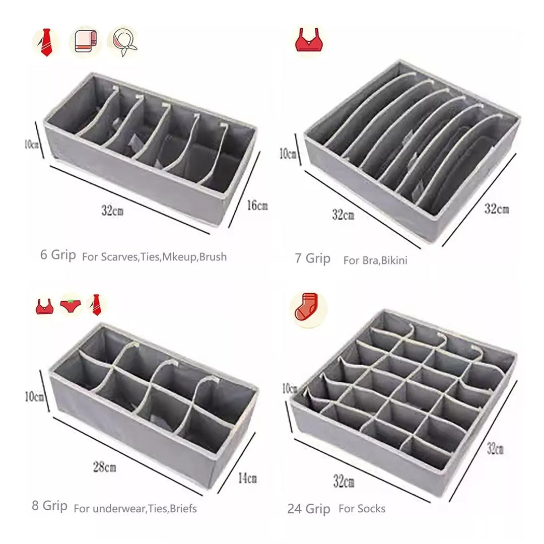 Set Organizador de Ropa Interior x 4 Piezas – ¡Orden y Estilo en tu Ropero!